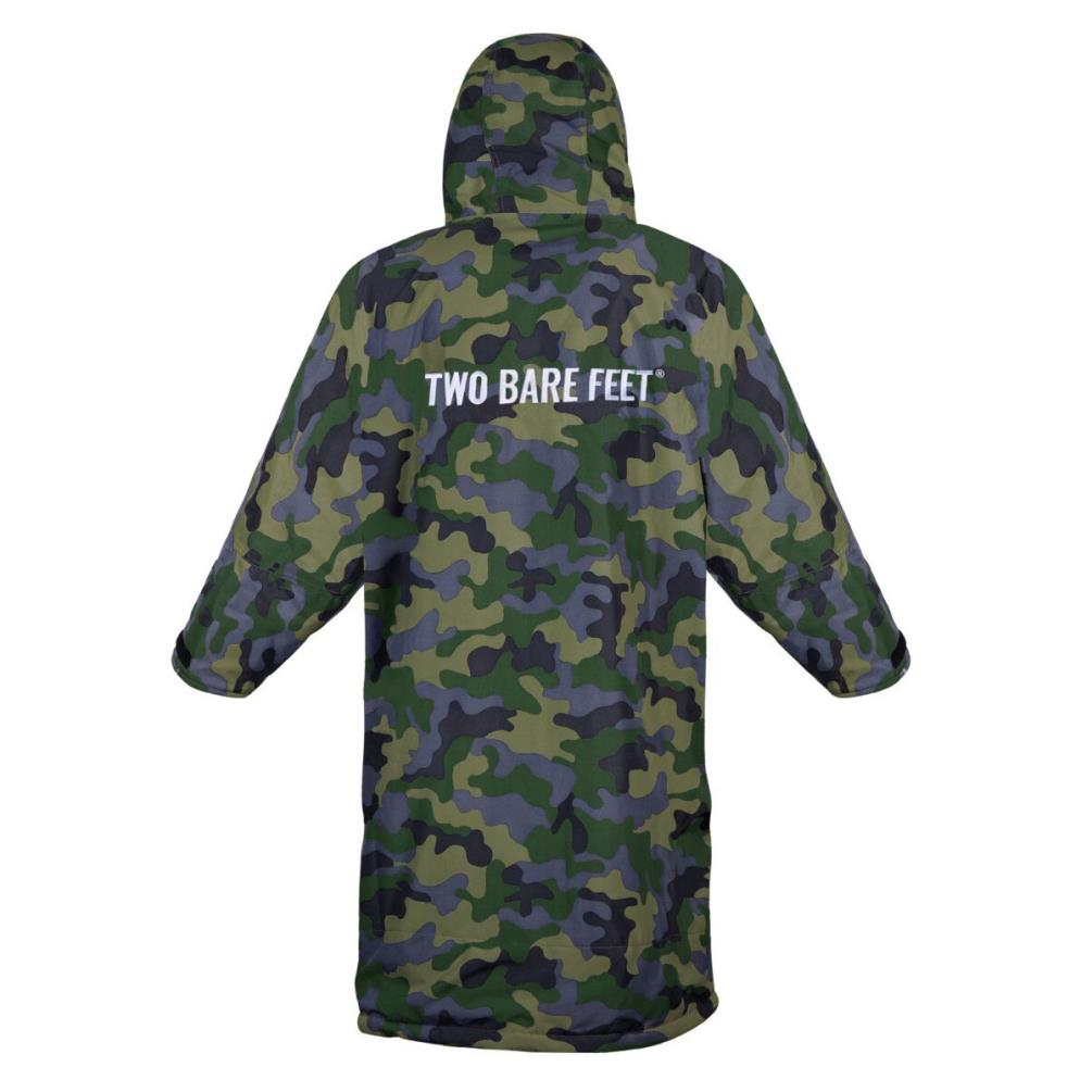 Two Bare Feet Kids Weatherproof Changing Robe & Changing Mat - Green Camo / Charcoal Extra Image 1